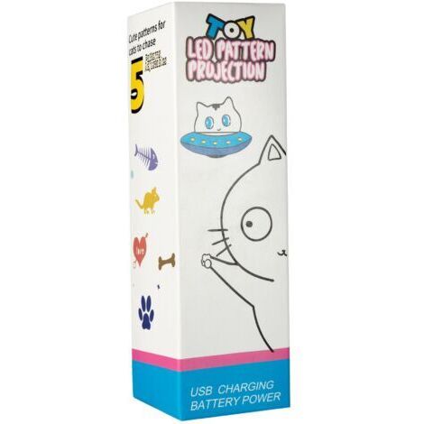 BUNTHAUS Jouet interactif pour chat Jouet Chat Interactif,Jouet pour Chat Rechargeable,5 Motifs Verts et Rayons UltravioletsJouet interactif pour chat(lumière rouge)