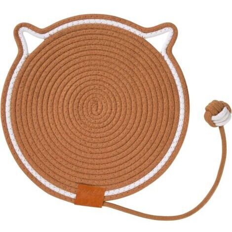BUNTHAUS Khaki，Grattoir pour Chat Mural Tapis à Gratter Ronde Grattoir à Chat avec Jouet Balle Protection Meubles & Jeux Actifs