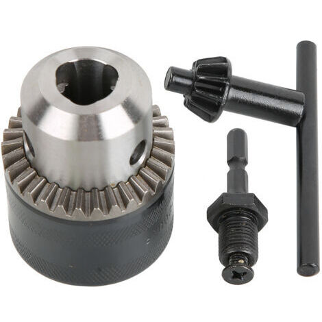 BUNTHAUS Kit d'adaptateur de mandrin de perceuse 3,0-16 mm 1/2-20 UNF, mandrin à clé avec adaptateur à tête hexagonale