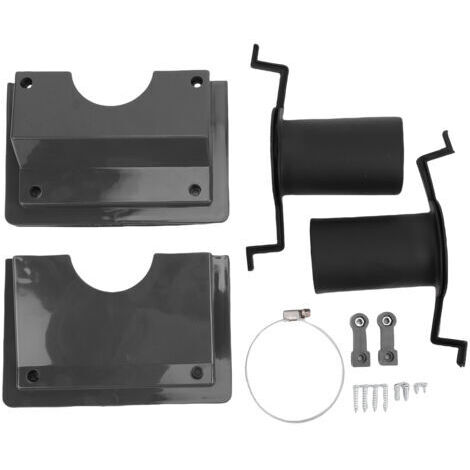 BUNTHAUS Kit de couverture de ligne de pénétration murale CVC Split AC pour systèmes de climatisation intérieur et extérieur, diamètre intérieur de tuyau de 2,36 pouces, gris