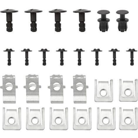 BUNTHAUS Kit de montage vis cache pour moteur - Clips de réparation - Protection de moteur - Clip de fixation - Couvercle de moteur - Écrou en tôle - Vis de fixation pour A4 B8