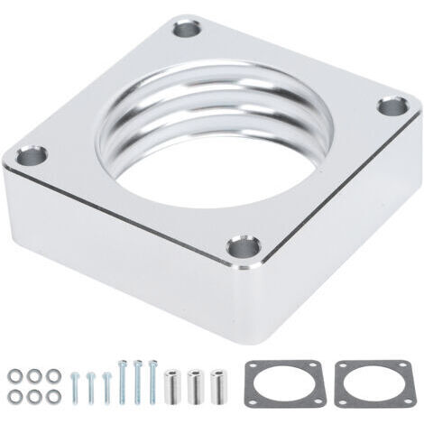BUNTHAUS Kit de Plaque D'adaptateur de Corps D'accélérateur de Voiture en Alliage D'aluminium Remplacement D'entretien pour Jeep Wrangler TJ YJ