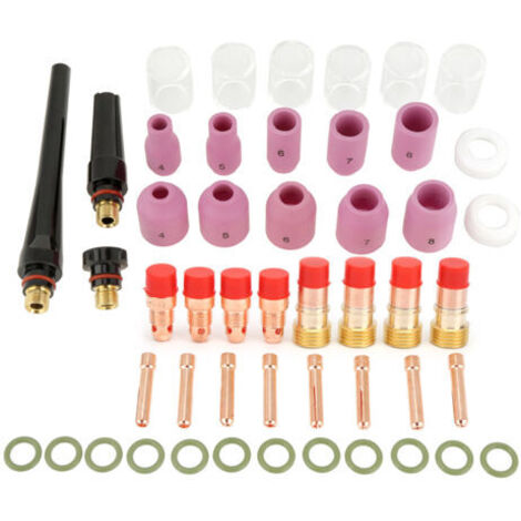 BUNTHAUS Kit de soudage à lentille à gaz, buse en alumine, pinces professionnelles, accessoire pour projets d'atelier.