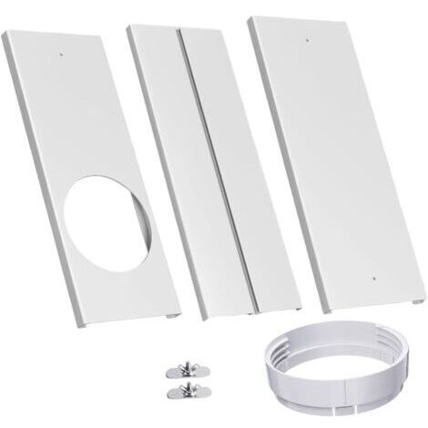 BUNTHAUS Kit de Ventilation pour Climatiseur Portable, Kit d'Étanchéité Fenêtre, Calfeutrage pour Climatiseur Mobile PVC Réglable Télescopique, Adaptateur Universel Tuyau Évacuation Maison, Bureau