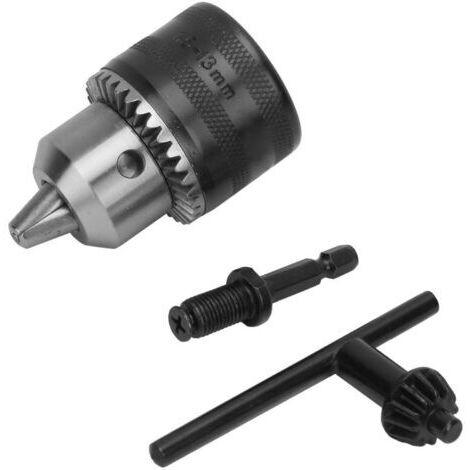 BUNTHAUS Kit d'outils comprenant un mandrin de perçage léger de 1,5 à 13 mm, filetage 3/8-24UNF, et une rallonge filetée hexagonale 1/4\" 3/8\".