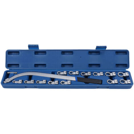 BUNTHAUS Kit d'outils universels de démontage de poulie de tendeur de courroie auxiliaire, 15 pièces, extracteur de vis de boulon d'écrou de tendeur de distribution de moteur en acier