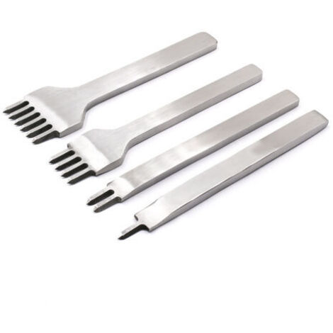 BUNTHAUS Kit Outils Perforatrice,DIY Cuir Kit, Outils Perforatrice Artisanat du Cuir Griffe Perforateur, Trou Couture Diamant Laçage, pour Trous de Cuir DIY Artisanat du Cuir 4 Pcs(5MM)