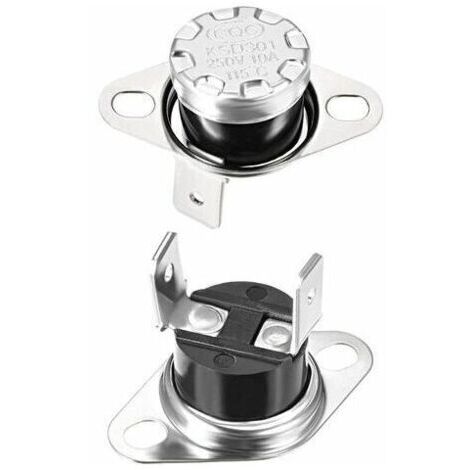 BUNTHAUS KSD301 Thermostat 115°C/239°F 10A NC ajuster le commutateur de température du disque à pression pour micro-ondes, four, cafetière 2 pièces