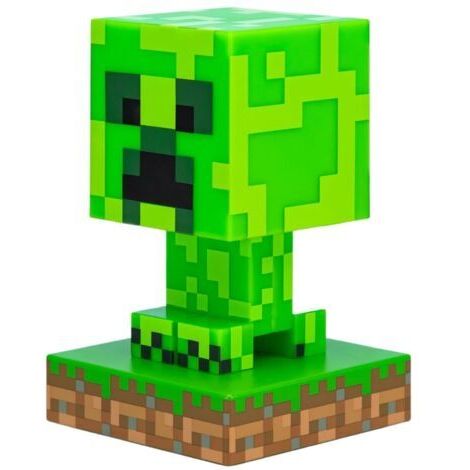 BUNTHAUS Lampe 3D Minecraft Creeper - Lampe de Nuit - 12 cm de Haut, Fonctionne sur Piles, Décor de Chambre pour Gamers, Vert