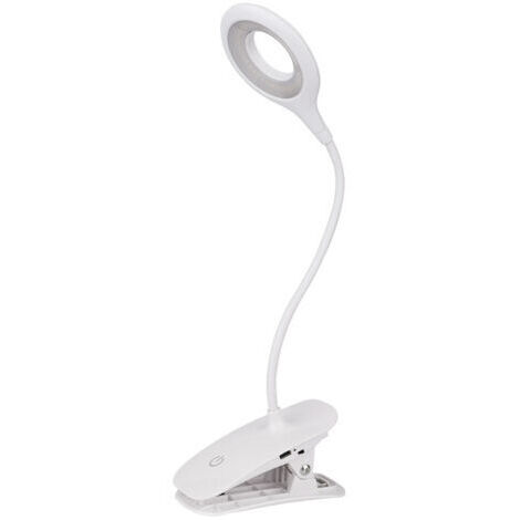 BUNTHAUS Lampe de Bureau LED, Lampe de Lecture 1200mAh Rechargeable 16 LEDs 3 Luminosité Lampe Pince pour Lit 360° Flexible Lampe de Chevet Tactile sans Fil pour Enfant, Nuit, Étude et Travail