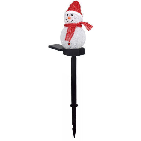 BUNTHAUS Lampe solaire rouge pour jardin, idéale pour Noël, 3 V, IP55