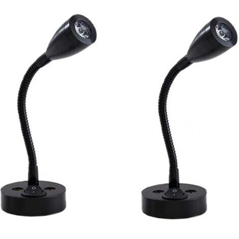 BUNTHAUS Lampes de lecture LED 12V – Lumière blanche 6000K – Interrupteur réglable – Pour camping-car, caravane, bateau