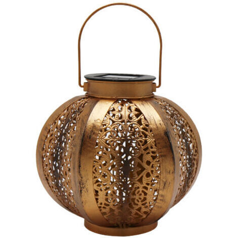 BUNTHAUS Lanterne Solaire Jardin Décoration Extérieur Étanche Luminaire Solaire Patio Décoratif Métal Lampe de Patio pour Pelouse Patio Fête Décorations