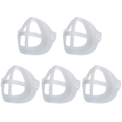 BUNTHAUS LECHUANG Masque de protection　Support de masque, 5 pièces Support intérieur Support de masque de cadre Plus d'espace pour une respiration confortable Lavable RéutilisableMasque de protection