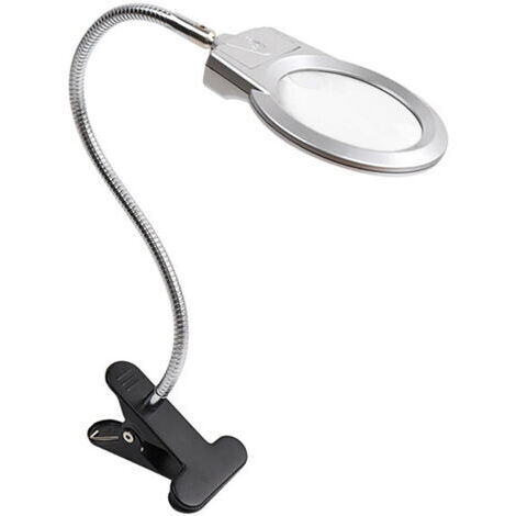 BUNTHAUS LED 4X 6X lumière, loupe à Pince lumière réglables pour la Lecture, Les Personnes âgées, Les Loisirs, l'artisanat