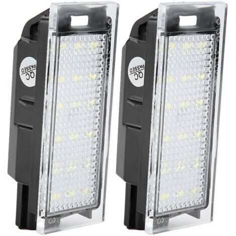 BUNTHAUS LED Plaque d\\'Immatriculation,2 pièces LED Éclairage Plaque Immatriculation Ampoules,Super Brillant CanBus Pas d\\'Erreur Feux Arrière pour Clio Espace Laguna Megane