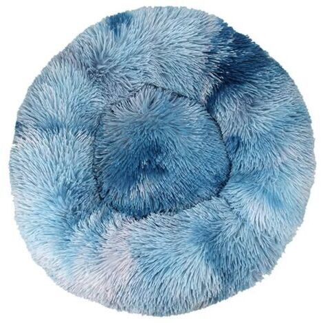 BUNTHAUS Lit pour Chat, Coussin Moelleux, Doux Lavable pour Chats Chiens (Tie-Dye Treasure Blue, 80 cm), Ensoleillé