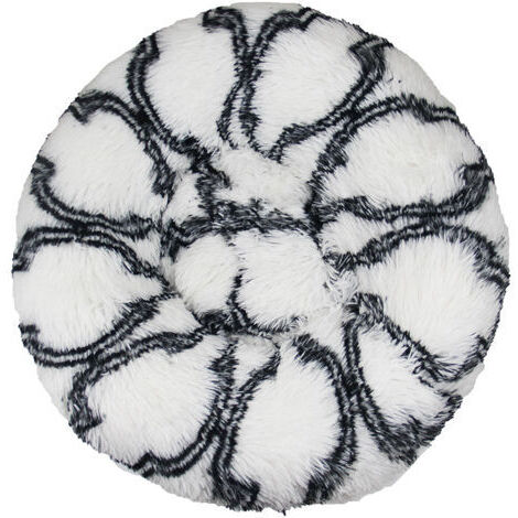 BUNTHAUS Lit pour chat, coussin moelleux, doux lavable pour chiens chats (blanc noir, 40 cm), Ensoleillé
