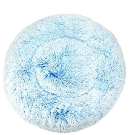 BUNTHAUS Lit pour chat, coussin moelleux, doux lavable pour chiens chats (dégradé bleu, 80 cm), Ensoleillé