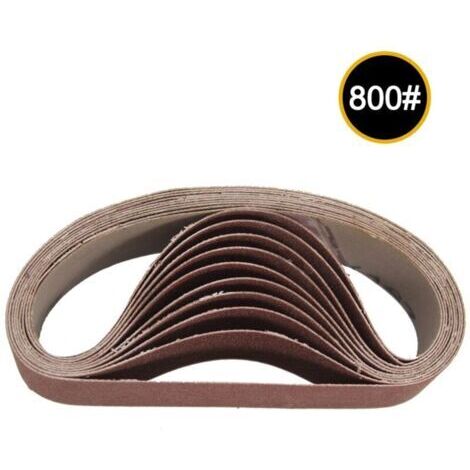 BUNTHAUS Lot de 10 bandes abrasives 30 x 330 mm, grain 800, pour ponceuses rotatives