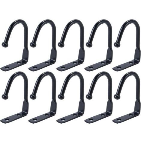 BUNTHAUS Lot De 10 Crochets Sous Armoire, Porte-tasses, Crochets Métalliques Sous Étagère, Cintres De Rangement Pour Ustensiles