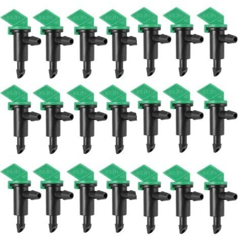 BUNTHAUS Lot de 100 goutteurs à drapeau de 4 GPH (16 L/h) pour système d'arrosage automatique, raccord pour tuyau de 4 mm/7 mm, idéal pour pelouse, potager