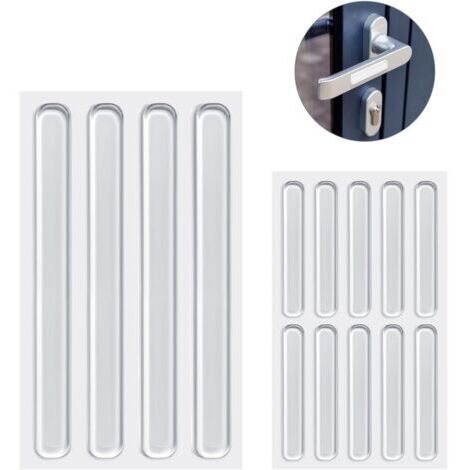 BUNTHAUS Lot de 14 patins de protection transparents en silicone pour meubles, anti bruit, pour portes d'armoires, cuisine, salle de bain et bureau