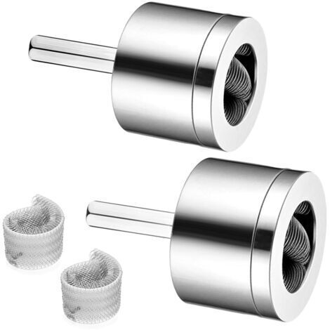 BUNTHAUS Lot de 2 15 mm et 22 mm nettoyeurs de tuyaux en cuivre sans fil  Brosse de nettoyage pour tuyaux en cuivre  Pour nettoyer et préparer les tuyaux en cuivre avant le soudage