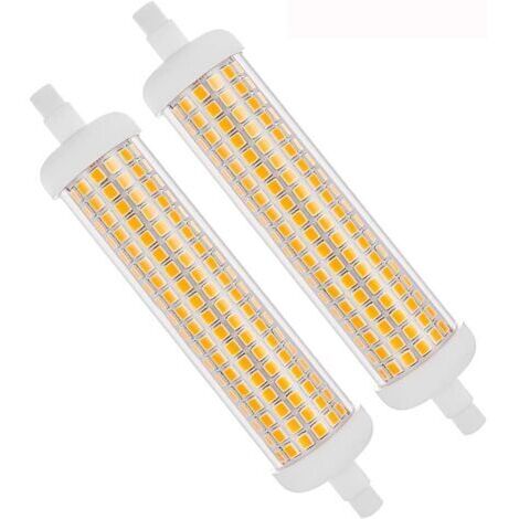 BUNTHAUS Lot de 2 ampoules LED R7s 118 mm à intensité variable blanc chaud 3000 K 20 W équivalent à 100 W AC 230 V 2000 lm J Type 180 °