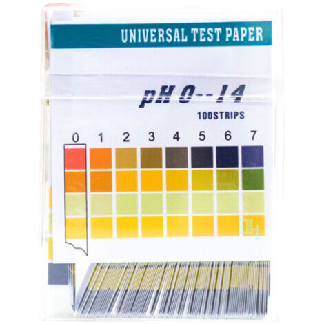 BUNTHAUS Lot de 2 bandelettes de test de pH professionnelles pour usage quotidien et industriel, avec boîte en plastique