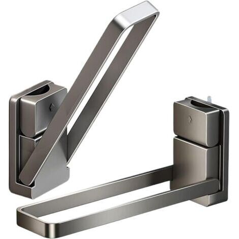 BUNTHAUS Lot de 2 barres porte serviettes à ventouse, sans perçage, pour salle de bain, design de ventilation intelligent, pour cuisine, dortoir, appartement