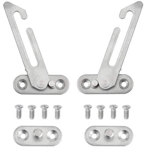 BUNTHAUS Lot de 2 entrebâilleurs de fenêtre en UPVC, en acier inoxydable 304, verrous de sécurité pour enfants avec vis pour fenêtre gauche et droite