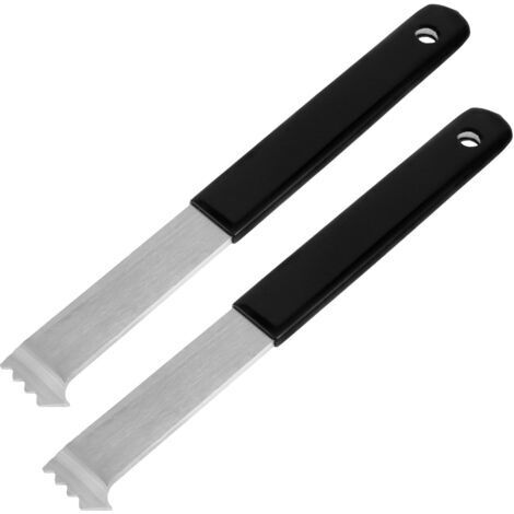 BUNTHAUS Lot de 2 extracteurs de pavés en métal avec dents de raclage et fentes de préhension, outil de retrait de pavé robuste, barre de levier à revêtement dur pour jardin, pelouse, cour, patio, pav