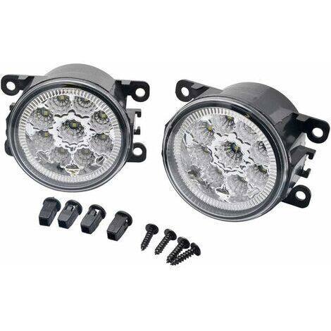BUNTHAUS Lot de 2 feux de brouillard avant 9 LED pour F0rd Fistresta MK6 MK7