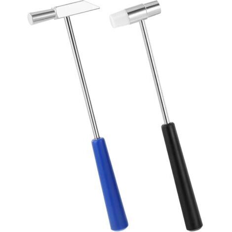 BUNTHAUS Lot de 2 mini marteaux double tête, maillet artisanal plastique léger métal bijoux, instruments de musique, artisanat, montres, réparation petits équipements