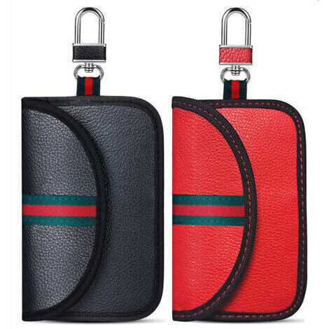 BUNTHAUS Lot de 2 Pochette Etui Anti RFID cle Voiture, Signal Blocage Pochette, Pochettes Blocage Signal RFID pour Clé Voiture(1)