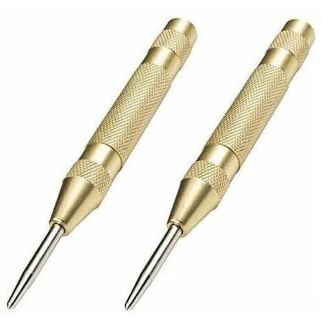 BUNTHAUS Lot de 2 Pointeau Automatique pour Métal ou Bois (Doré), Ensoleillé