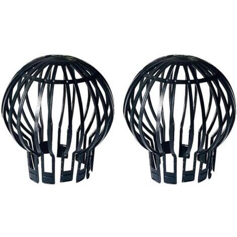 BUNTHAUS Lot de 2 protections de gouttière en plastique pour tuyau de descente de gouttière, sortie de ballon, garde feuilles, tuyau de gouttière, piège à feuilles, maintient les tuyaux de descente de