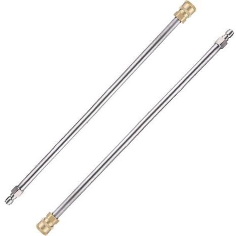 BUNTHAUS Lot de 2 rallonges pour nettoyeur haute pression avec raccord rapide , 4 000 psi, pistolet pulvérisateur, environ 40 cm