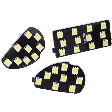 BUNTHAUS Lot de 3 lampes de lecture intérieures pour voiture, plafonnier, 30 LED blanches 12V, remplacement pour Ford Focus MK2 2007-2014