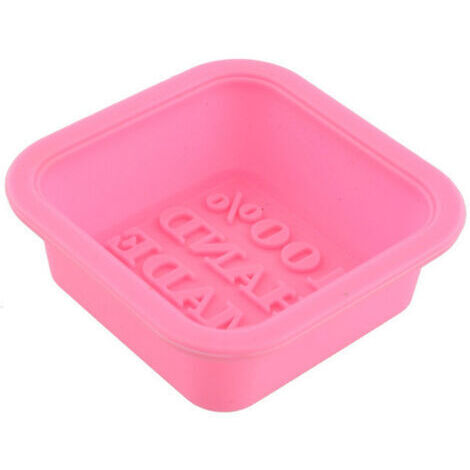 BUNTHAUS Lot de 3 Moules de Cuisine en Silicone Forme Savon avec Impression \"100% Fait Main\"