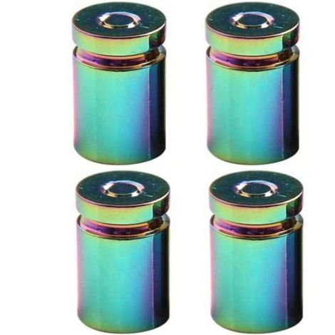 BUNTHAUS Lot de 4 bouchons de valve de pneu pour voiture, vélo, moto, mion, vélo, multicolore