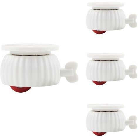 BUNTHAUS Lot de 4 roulettes auto adhésives pour meubles, boîtes de rangement, poulie universelle en acier inoxydable, petites roulettes pivotantes à 360°