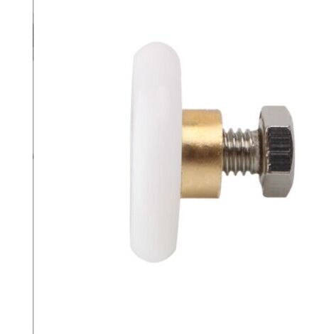 BUNTHAUS Lot de 4 roulettes de porte de douche en cuivre pour porte de salle de bain en verre, glissières de porte de douche coulissantes pour salle de bain  Pièces de rechange à faire soi même