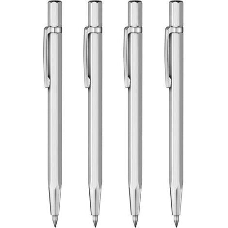 BUNTHAUS Lot de 4 stylos à tracer en carbure de tungstène pour acier inoxydable, céramique et verre