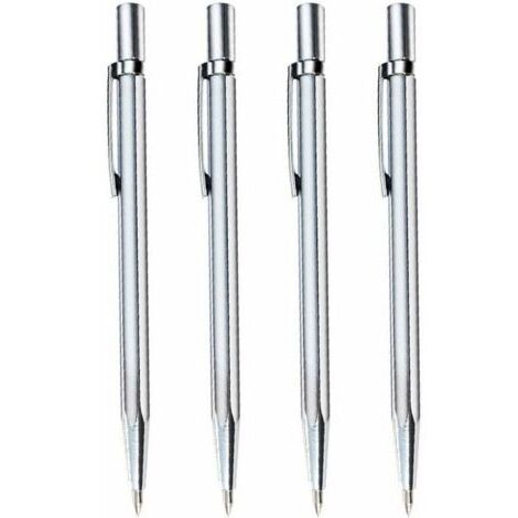 BUNTHAUS Lot de 4 stylos Pointe carbure de tungstène Gravure Acier inoxydable Céramique Verre, Ensoleillé