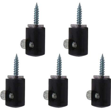 BUNTHAUS Lot de 5 serre-câbles de plafond pour luminaires suspendus, crochets en métal robuste, accessoires de lustre, lampe suspendue, crochet de câble