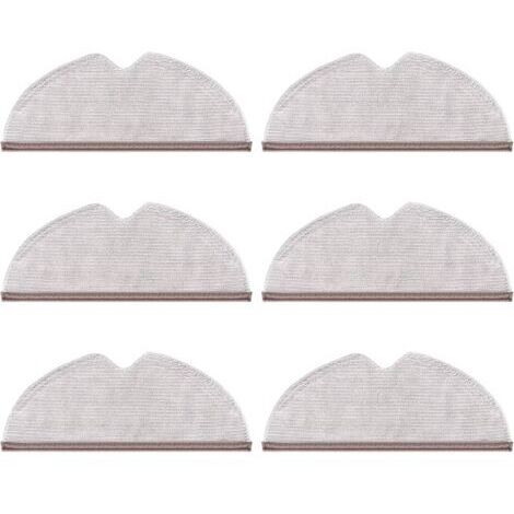 BUNTHAUS Lot de 6 chiffons de nettoyage pour aspirateur Xiaomi Roborock S5 S50 S51 S55 S6 S6 MAXV S5 MAX Q7 Q7+/Q7 MAX+ E4 /E5 S6 Pure
