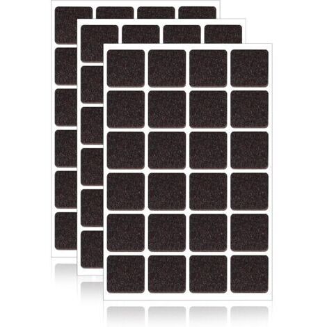BUNTHAUS Lot de 72 patins en feutre autocollants - 22 mm - Marron - Protection solide en feutre pour chaises et meubles