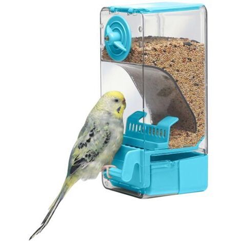 BUNTHAUS Mangeoire Automatique pour Oiseaux, Mangeoire à Cage à Oiseaux avec Perruche pour Perruche Canari Calopsitte Pinson